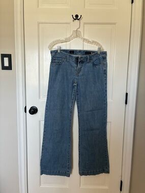 Express Medium Blue vintage lowrise Wide-Leg Jeans